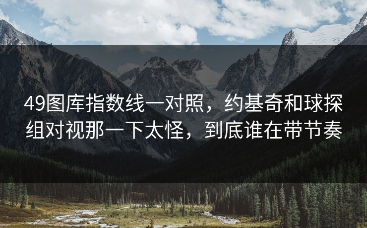 49图库指数线一对照，约基奇和球探组对视那一下太怪，到底谁在带节奏