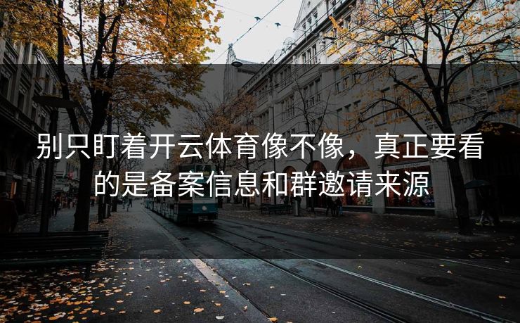别只盯着开云体育像不像，真正要看的是备案信息和群邀请来源